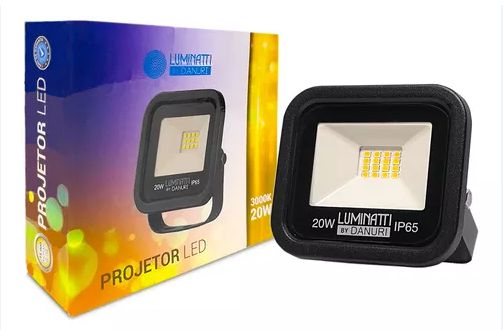 REFLETOR 20W IP65 BIVOLT 3000K - LUMINATTI