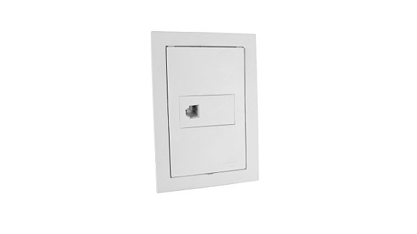 CJ ENTRADA RJ11 (TELEFONE) 4X2 - DICOMPEL EKRON BRANCO - EK-30000/30