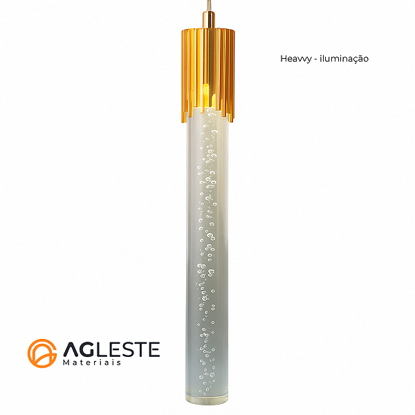 PENDENTE EMPIRE BOLHAS CRISTAL 3 CORES QUENTE/ NEUTRO/ FRIO 7W