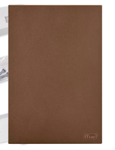 PLACA CEGA COM SUPORTE 4X2 - RECTA COBRE CORTEN SATIN FOSCO - BRS16347-3CC