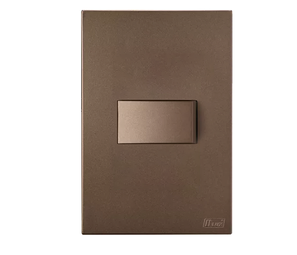 CJ INTERRUPTOR PARALELO HORIZONTAL COM SUPORTE 4X2 - RECTA COBRE CORTEN SATIN FOSCO - BRS16304-1CC
