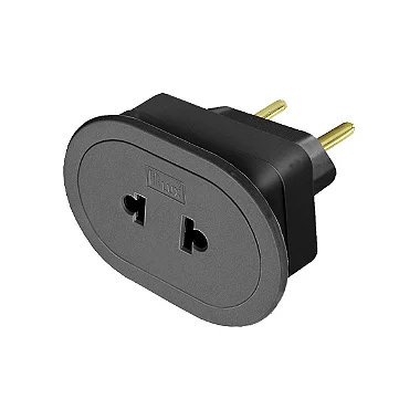 ADAPTADOR UNIVERSAL  2P 10A PRETO - BLUX - 10296-2