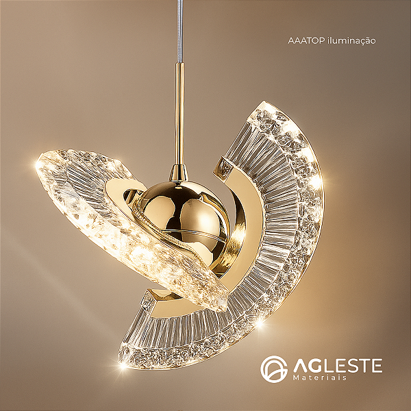 PENDENTE BRANCO QUENTE POMO DE OURO - AGIMPORTS
