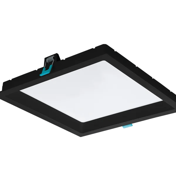 PLAFON DE LED DEEP QUADRADO RECUADO 24W 3000K BRANCO QUENTE - PRETO - DELIS - DS1253