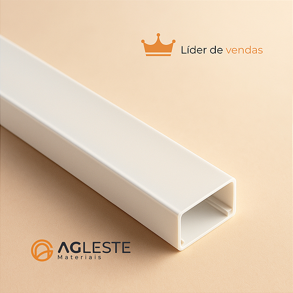Perfil Sobrepor 30mm X 10mm, Branco- 1 Metros - Agimports