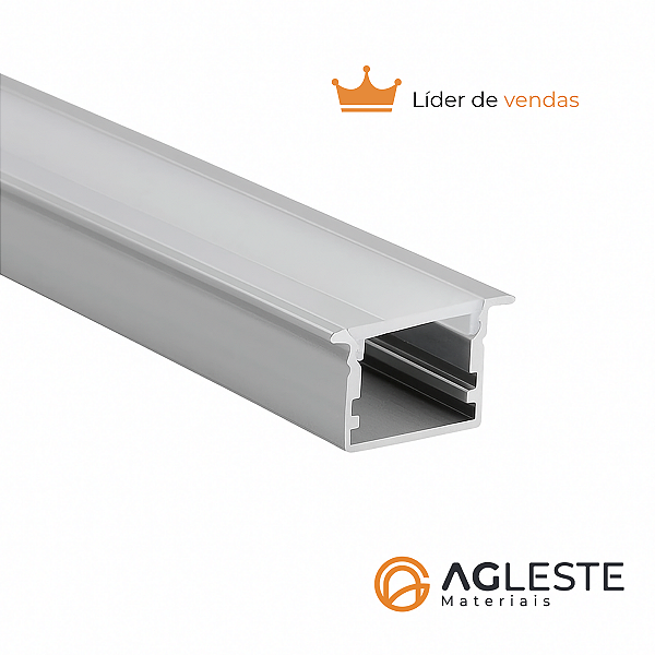 (C1) Perfil De Embutir 25mm 17x15 Branco 1 Metro - Ag Imports