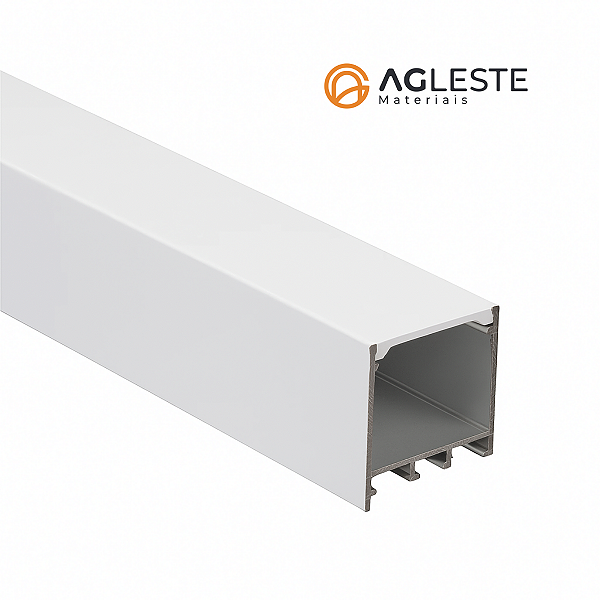 PERFIL DE LED 50X20 BRANCO COM DIFUSOR BRANCO - 1 METRO - AGIMPORTS