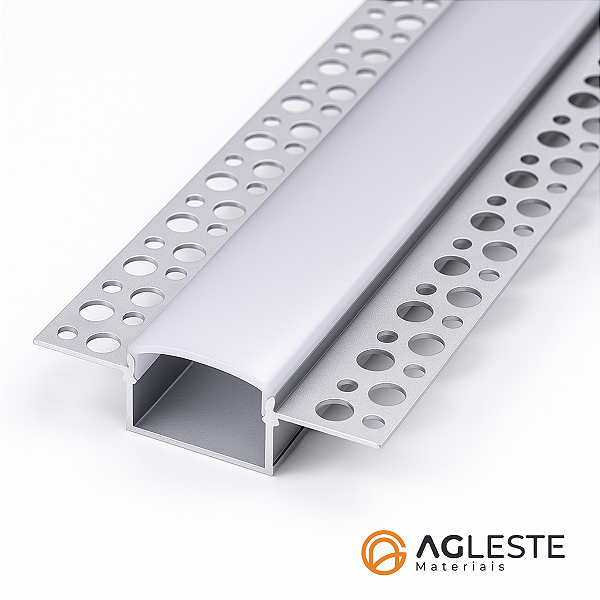 Perfil de Embutir No Frame 15x15mm para LED – Acabamento Invisível