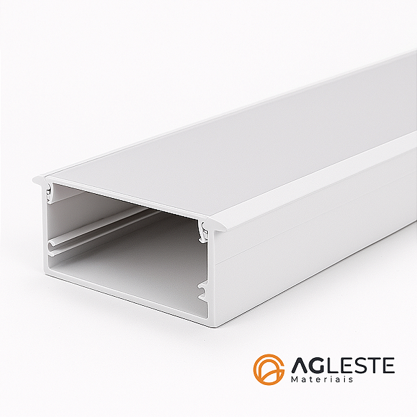 Perfil de Embutir 70x20mm (Largura 85mm) para Fita LED – Acabamento Profissional em Alumínio85MM