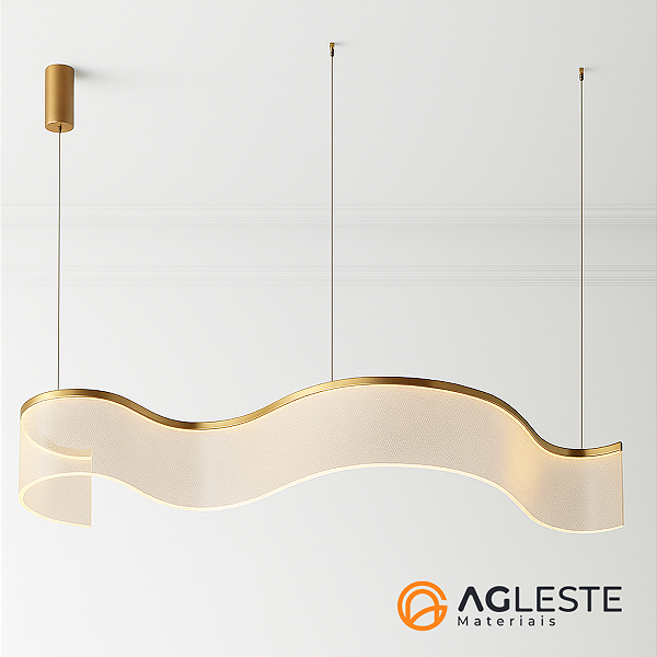 PENDENTE BOREALBRANCO QUENTE - 23W - GOLD - HEVVY