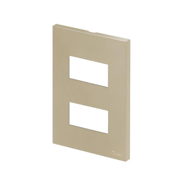 CJ PLACA P/ 2 MODULO SEPARADOS 4X2 - RECTA AREIA SATIN FOSCO