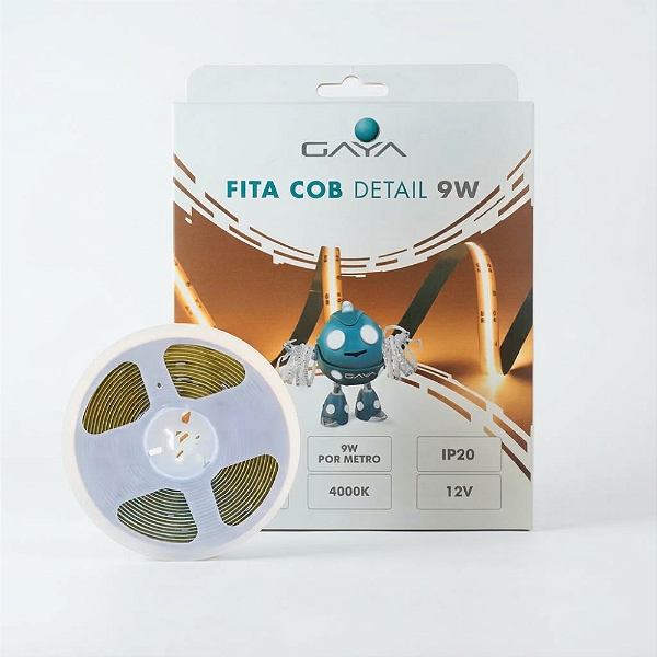 FITA COB DETAIL 9W/M 4000K 12V 5MT 900 LUMENS/M IP20 - GAYA