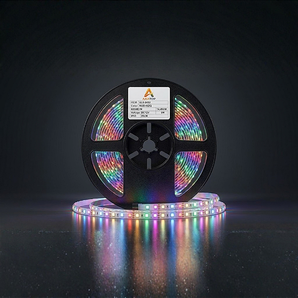 FITA DE LED 630SMD COB RGB DIGITAL 12V 28W/M 3Lm IP20 5M RGB+KZQ - VLX-0496