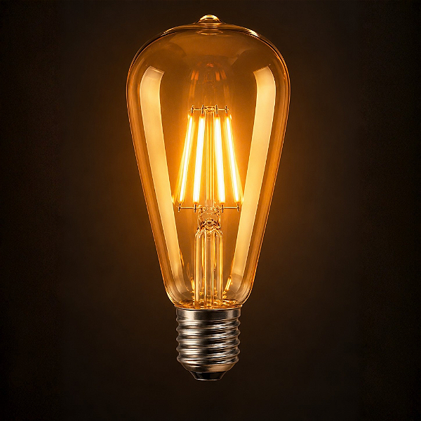 LAMPADA FILAMENTO AMBAR 4W 2200K 120LM/W ST64/E27 - APOLLO - 6511