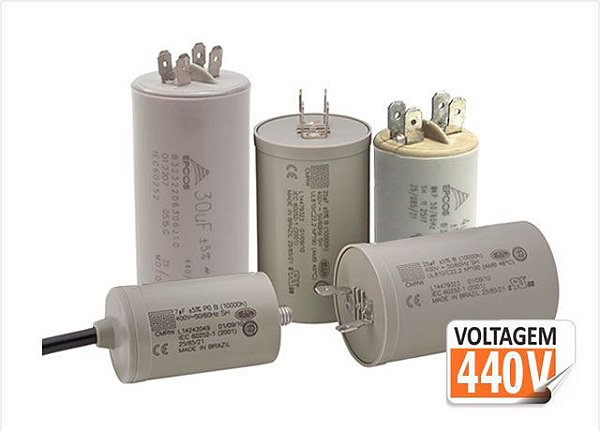 CAPACITOR PERMANENTE WEG 25 F 440V 50/60HZ DUPLO