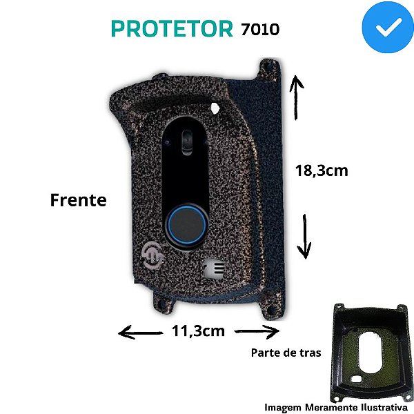 Protetor cinza Interfone Porteiro Intelbras Modelo Tis 5010