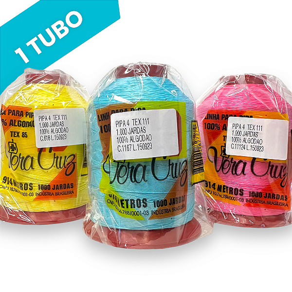 Linha Vera Cruz Fio 04 Para Pipa 1000 Jardas Tex 111 Algodão