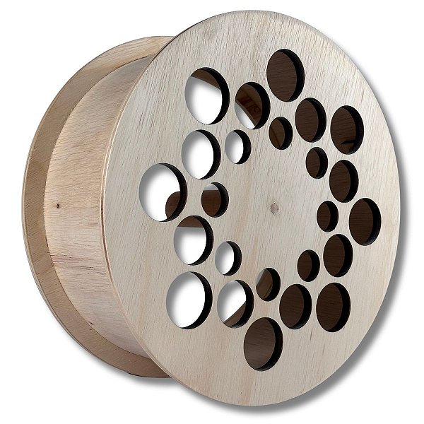 Carretilha de Madeira 12 Polegadas (30cm) Rolamento