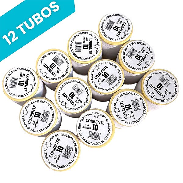 Kit 12 Linha Corrente Fio 10 Para Pipa 500 Jardas Tex 85