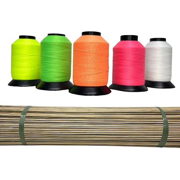 Kit 100 Varetas 70cm e Linha Para Armação 2000 Metros