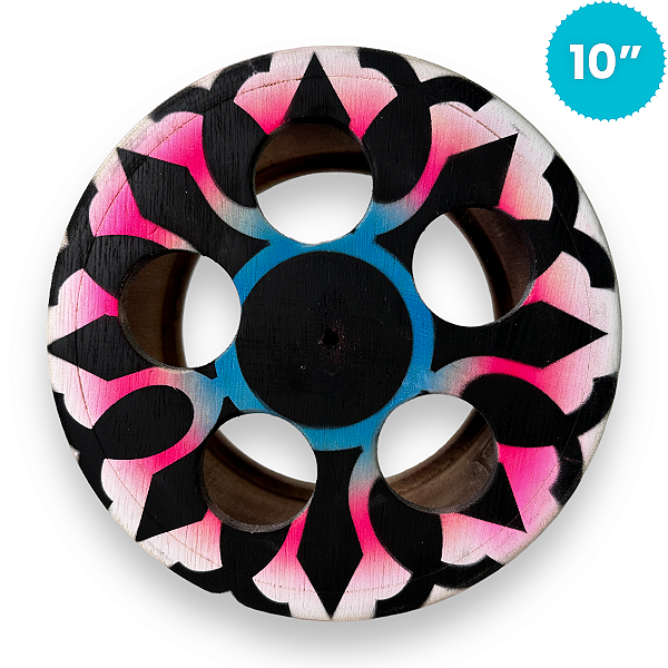 Carretilha de Madeira 10 Polegadas (25cm) Rolamento