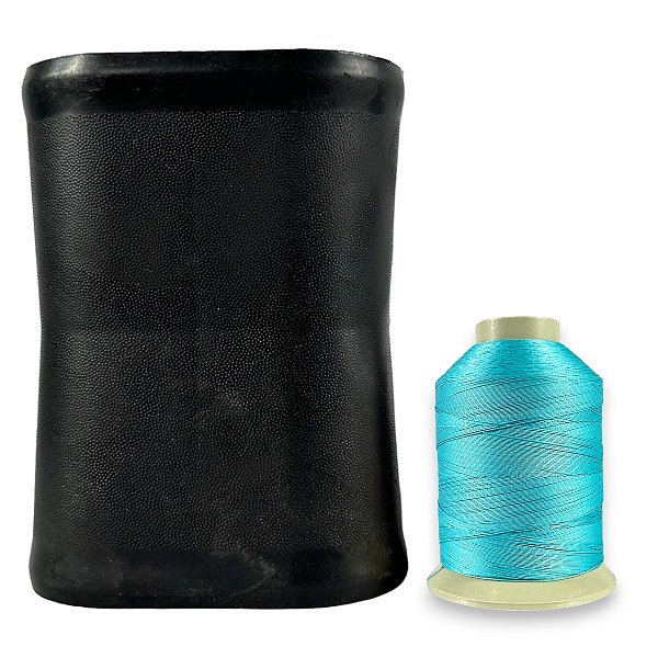 Kit Linha Vera Cruz Fio 10 1000 Jardas Porta Linha M Oval Preto