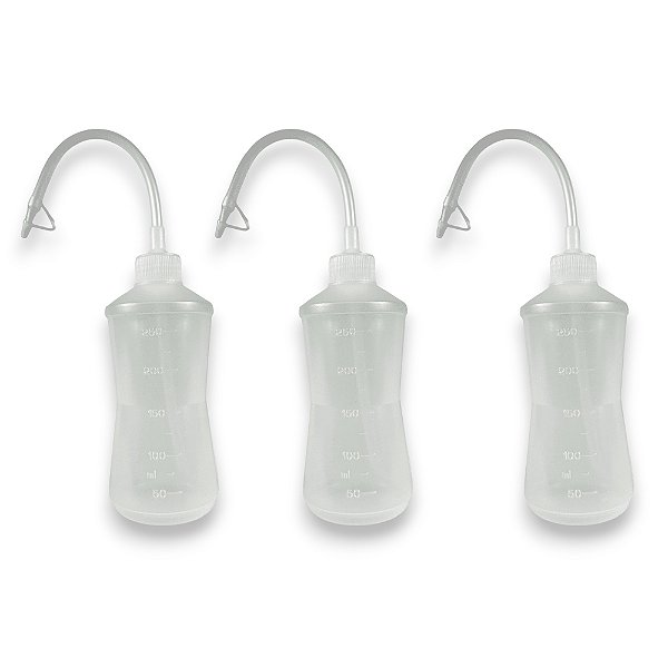 Kit 3 Tubo Almotolia Aplicador Para Líquidos 250ML Curvo