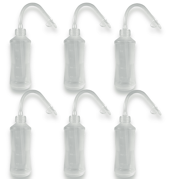 Kit 6 Tubo Almotolia Aplicador Para Líquidos 120ML Curvo