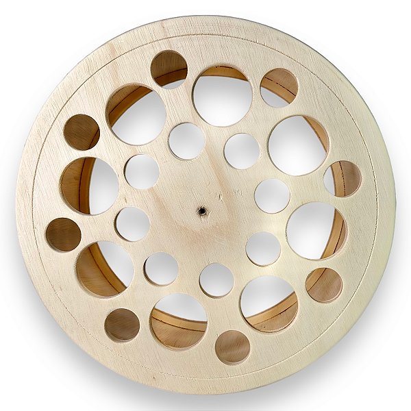 Carretilha de Madeira Crua 18 Polegadas (46cm) Multifuros