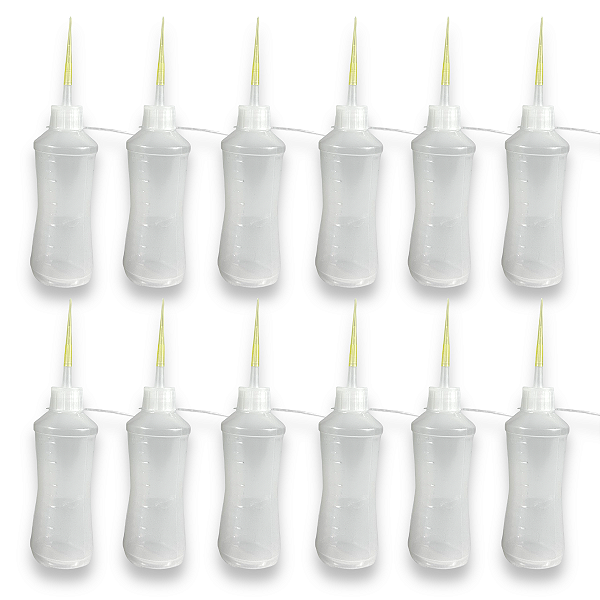 Kit 12 Tubo Almotolia Aplicador Para Líquidos 120ml Bico Reto