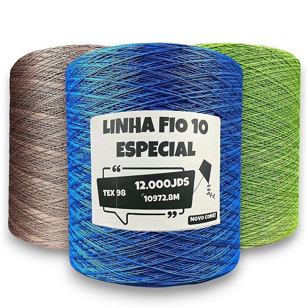 Linha Especial Fio 10 de 12000 Jardas Tex 98 Ffilotex Algodão