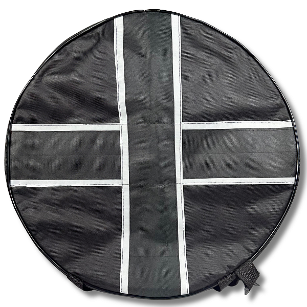 Mochila Bolsa Para Levar Carretilha De Pipa 18 Polegada 50cm: Cruz Preta