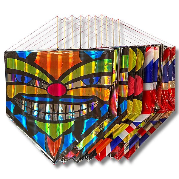 Kit 20 Pipa Caçadeira 60cm Laminado Estampas Mistas