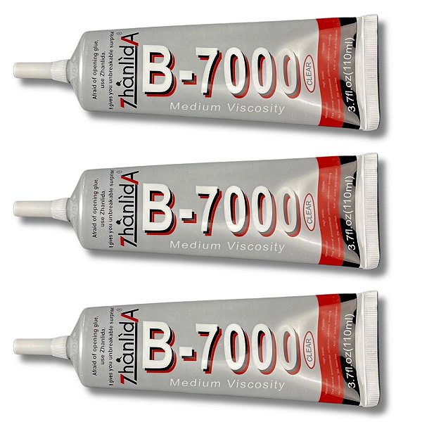 Kit 3 Cola Adesiva Multiuso B7000 Extraforte Artesanato 110ML