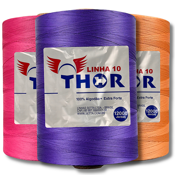 Linha Thor Fio 10 Para Pipa 12000 Jardas 100% Algodão Tex 90