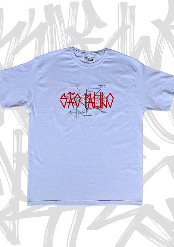 Camiseta mapa ferroviário São Paulo