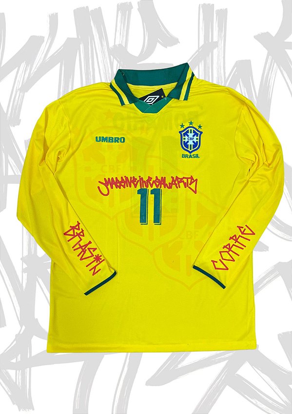 CAMISETA BRAZIL CORRE 1994 MANGA LONGA