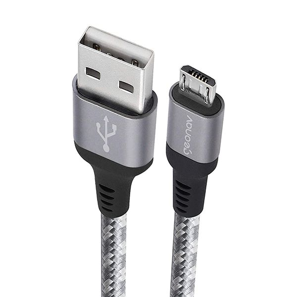 Cabo Micro USB de nylon trançado para dispositivo Android e acessórios 1.5 m - Geonav