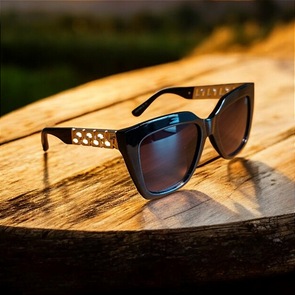 Óculos de Sol Luna Preto Degradê