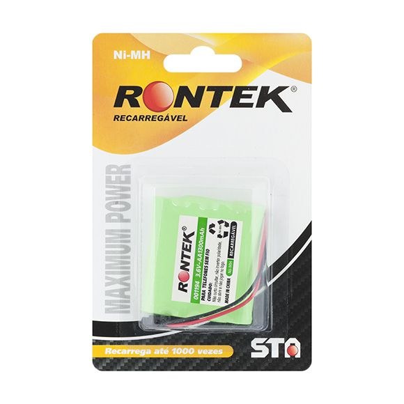 Bateria 3RT1300AA 3,6V AA 1300mAh NI-MH - Recarregável Rontek 001194