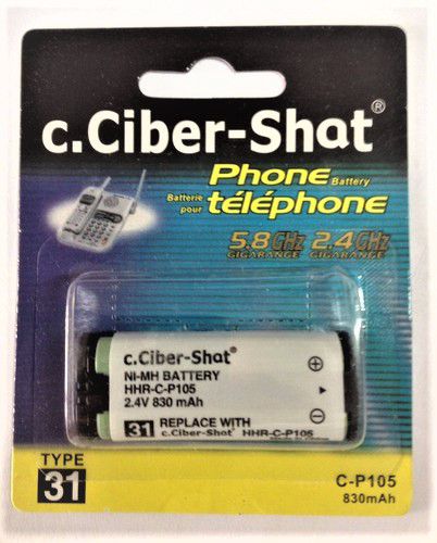 Bateria HHR-C-P105A/1B 2,4V 830mAh AAA TIPO 31 ni-MH - Recarregável c.Ciber-Shat