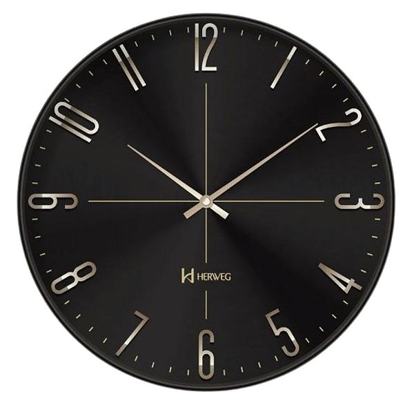 Relógio de Parede Herweg Preto 4607-035