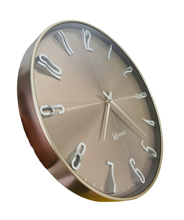 Relógio de Parede Herweg Taupe Metalico 4607-344