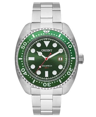 RELÓGIO ORIENT Turtle SOLARTECH ANALÓGICO MBSS1445 PRATA HULK