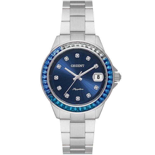 RELÓGIO ORIENT ETERNAL FEMININO AZUL FBSS0151 D1SX VIDRO SAFIRA