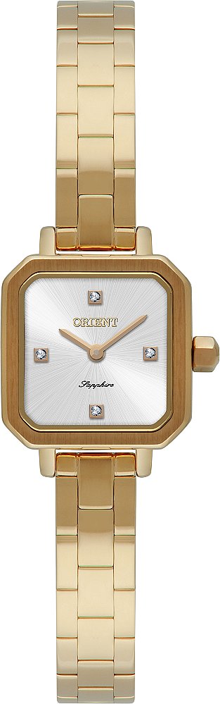 RELÓGIO ORIENT MINI FEMININO LGSS0067 S1KX DOURADO VIDRO SAFIRA