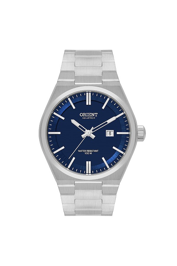 RELÓGIO ORIENT ETERNAL MASCULINO SOLARTECH MBSS1493 D1SX PRATA AZUL