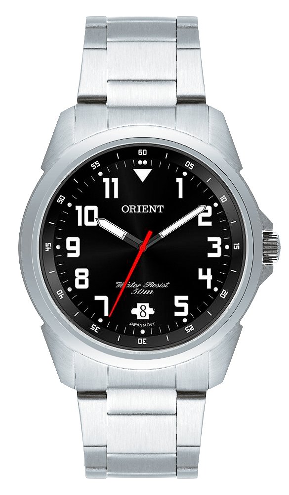 Relógio Orient Masculino Quartz Prata MBSS1154A P2SX PRETO