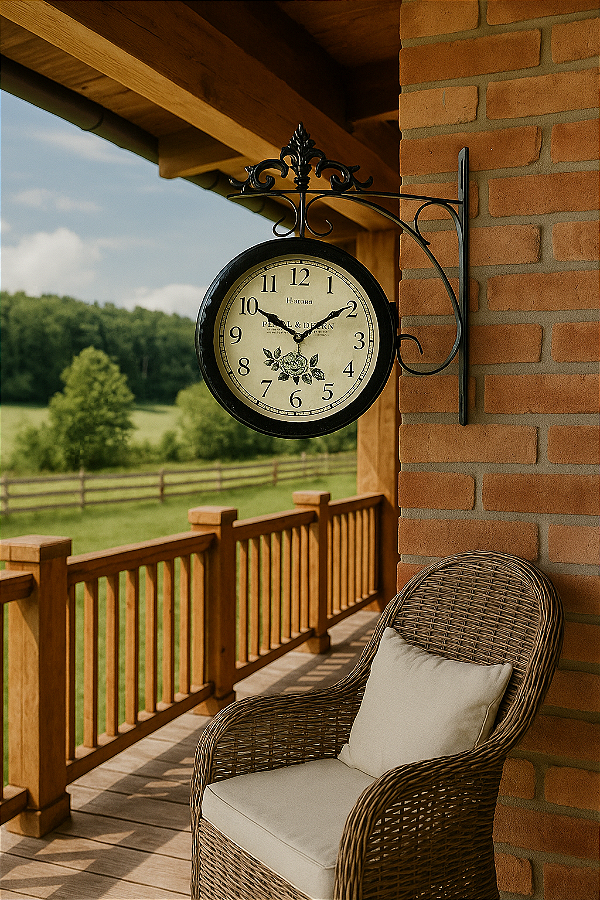 Relógio de Estação Parede Dupla Face Herweg - 6488 - 034