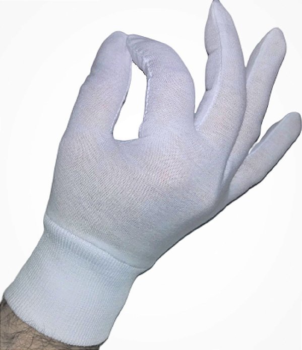 Kit 15 Prs -  Luva Algodao Antiestatica Antialergica tratamento Alergias Mao